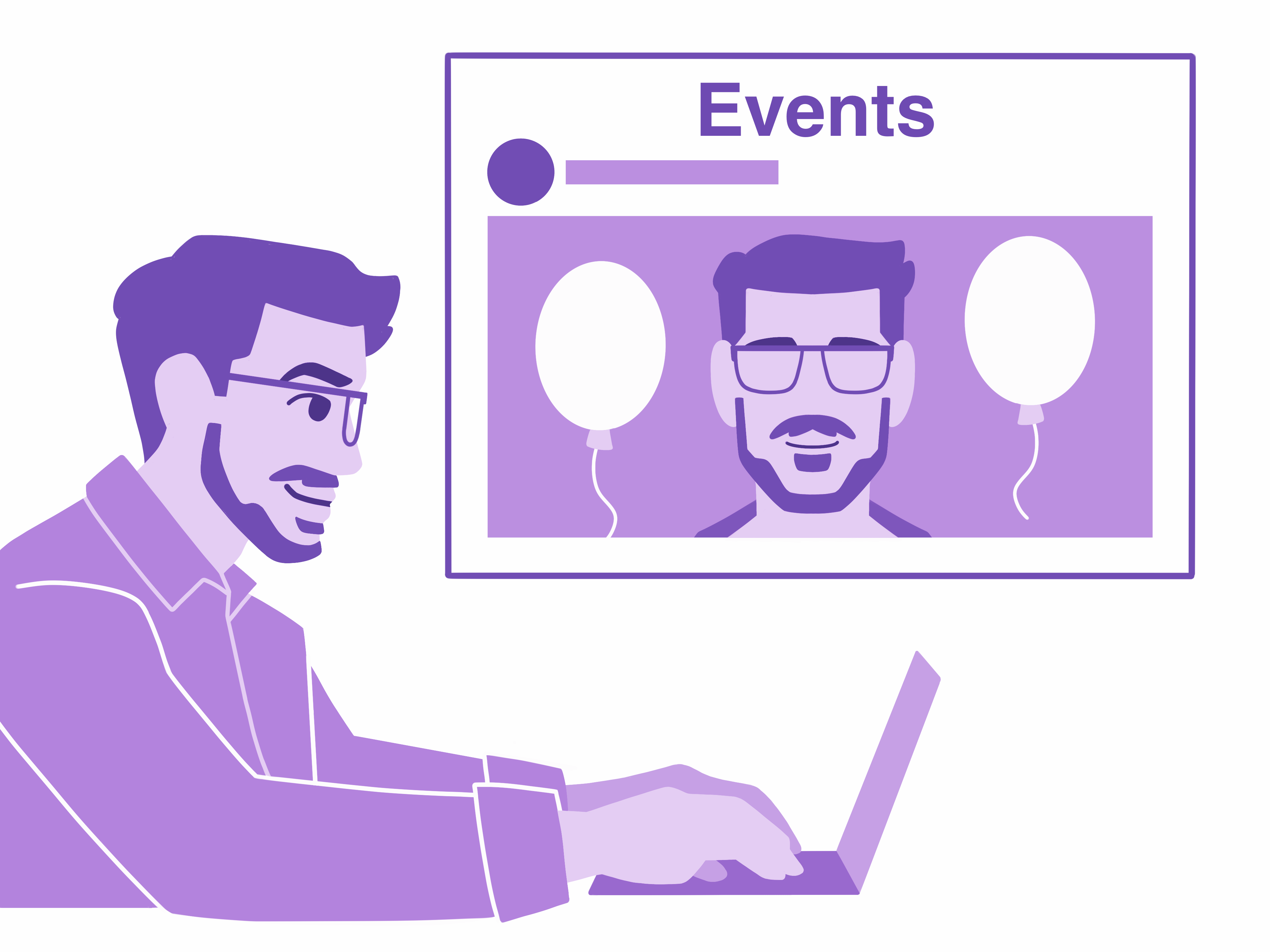 Clarence Create Posts Illustration