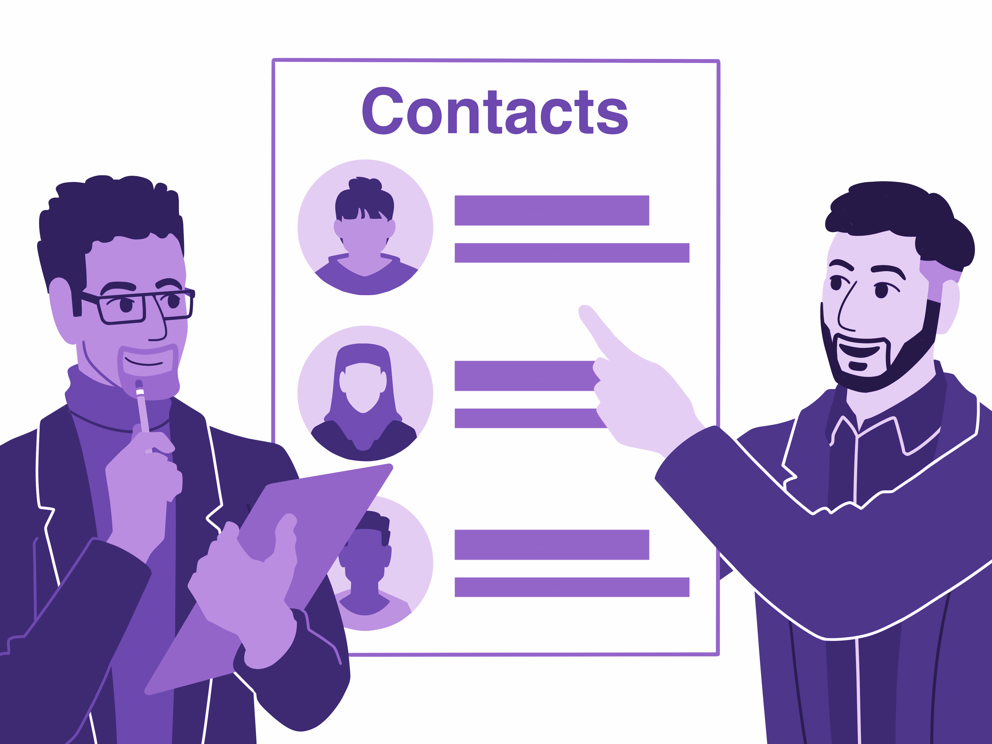 Cerberus Contact Lists Illustration